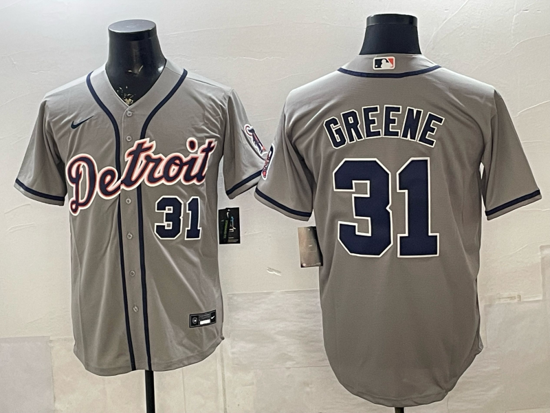 Men Detroit Tigers #31 Greene grey Game Nike MLB Jersey 2026003->->MLB Jersey
